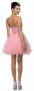 Strapless Bejeweled Bodice Short Tulle Prom Party Dress back